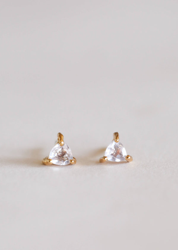 rose quartz mini energy gem earrings - Station Retail