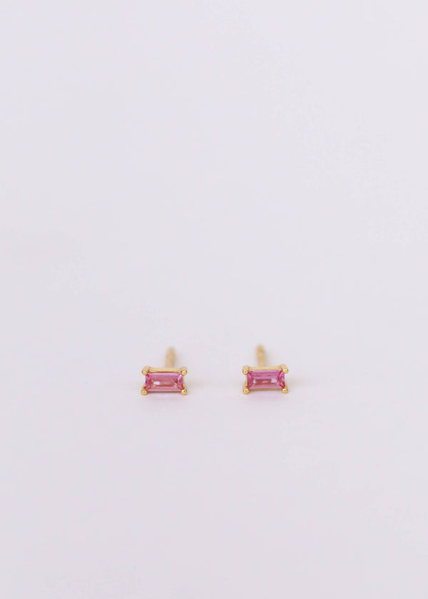 rose baguette earrings - Station Retail