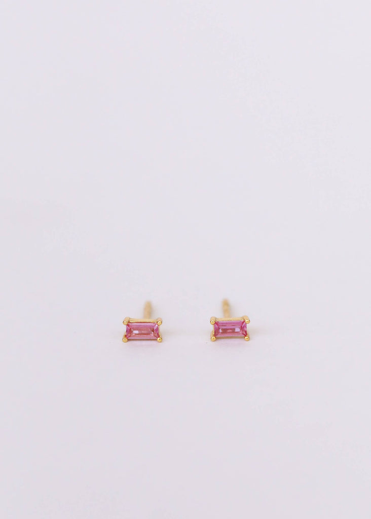 rose baguette earrings - Station Retail