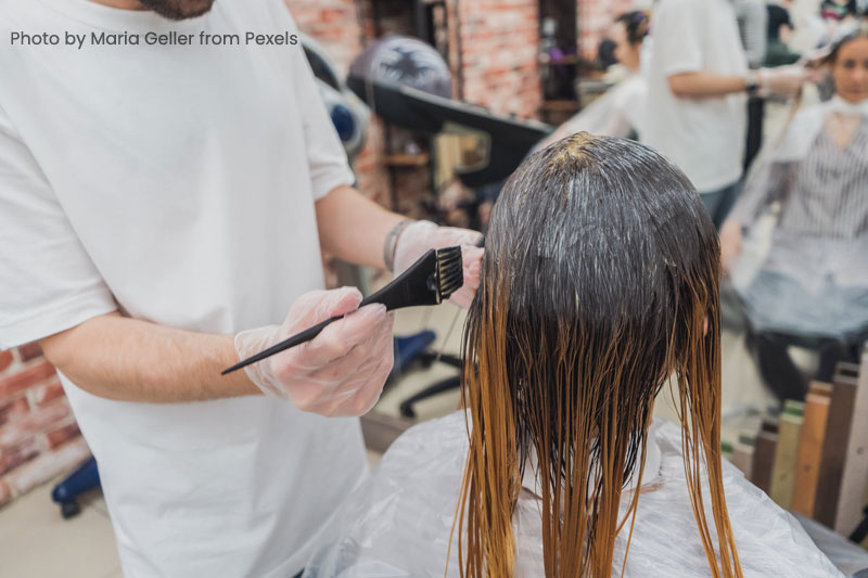Hair salon, professional stylist, balayage hair